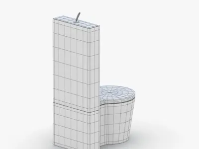 1541 - Toilet Low-poly 3D model