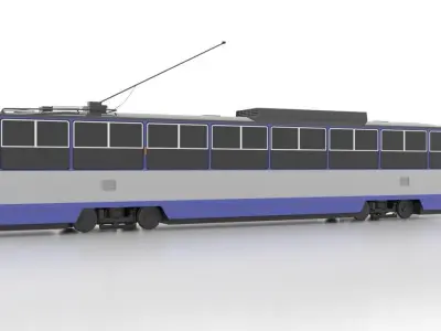 Tatra T3MR Low Low-poly 3D model
