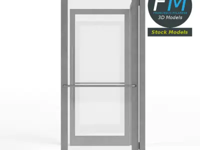 Aluminium French doors 3D model