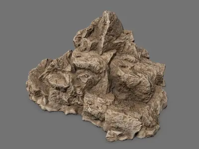 Rock Set Low-poly 3D model 13