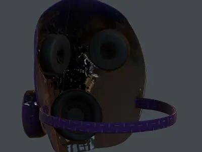 Gas mask helmet 3d model scifi Low-poly 3D model Low-poly 3D model