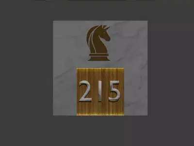 Hotel Door Sign Free 3D model