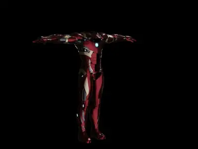 Iron Man Mark 46 Rigged and can open 3D model
