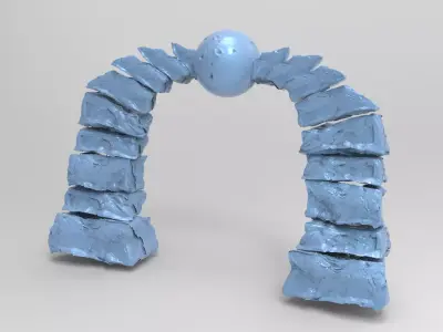 Alien Asteroid Archway 1 3D model