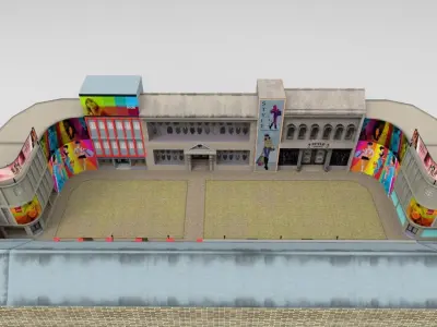 3d Mall Gaming  Low poly  Low-poly 3D model