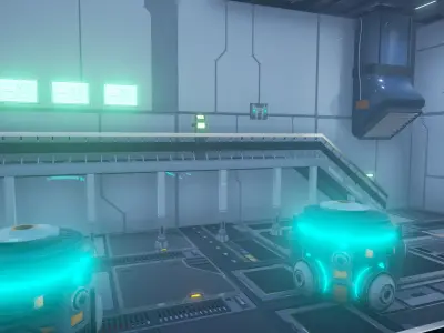 Big Modular Sci-Fi Interior Pack Low-poly 3D model