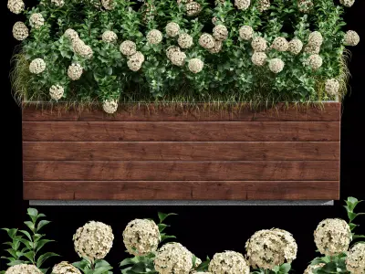 Outdoor Plant Set 001 Plant Box 3D model