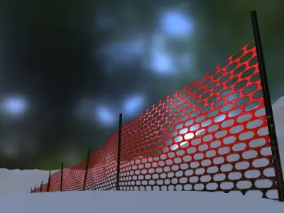 Low-Poly Orange fence Texture