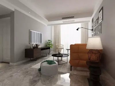 Living and Dining Room Combo Design 3D model buy