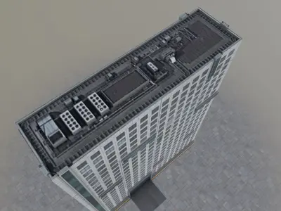 Amsterdam Zuidoost TorenA Low-poly 3D model