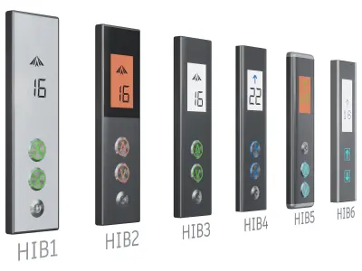 Floor indicators and elevator control panels - Collection 1 3D model