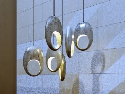 cement celling lamps 3D model