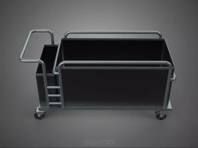 HEAVY DUTY DELIVERY WHEELED CASTER SWIVEL TRANSPORT CART TROLLEY 3D model