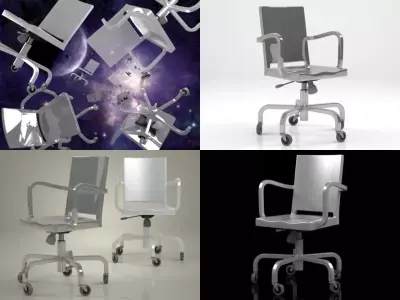 Hudson desk armchair 3D model