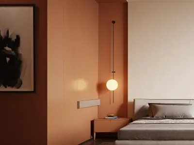 Master Bedroom and  Dressing Room Model 3D model
