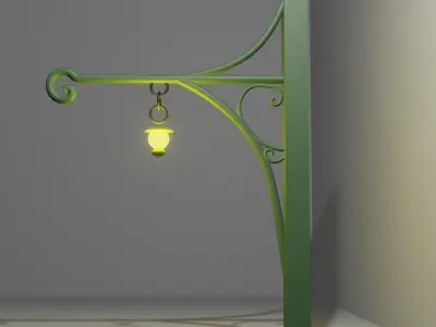 Vienna Public Street Light Low-poly 3D model
