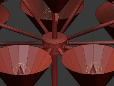 Cleo Three Tier Chandelier 3D model