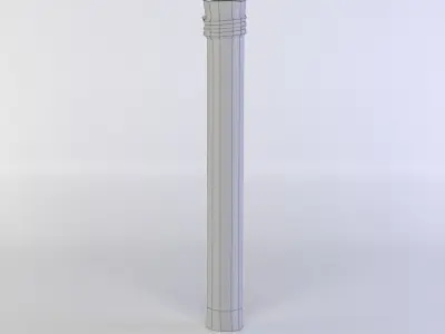 Fence segment pole Low-poly 3D model