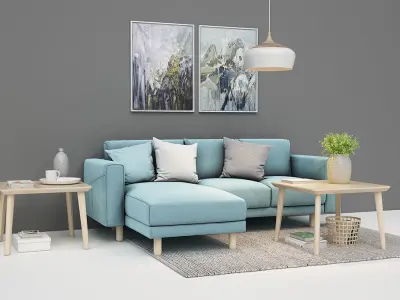 Sofa setup 01 3D model