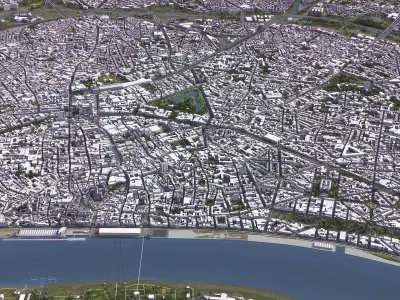 Antwerp - 3D City Model Low-poly 3D model