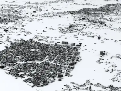 Dhaka Streets and Buildings 3D model