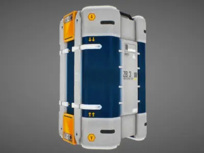 Sci Fi Container 01 Low-poly 3D model