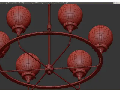 BEVERLY HILLS CHANDELIER Low-poly 3D model