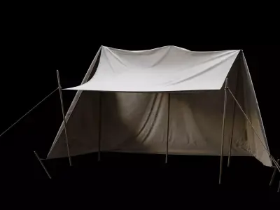 Medieval Tent 03 Low-poly 3D model
