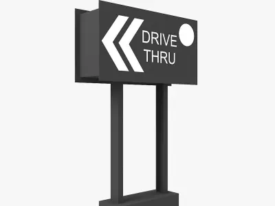 Street Billboard 6 in 1 3D Model Pack