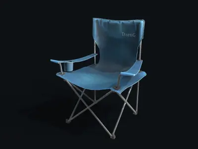 Camping Chair  Low-poly 3D model