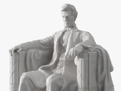  Lincoln Memorial Monument Figure with Pedestal 