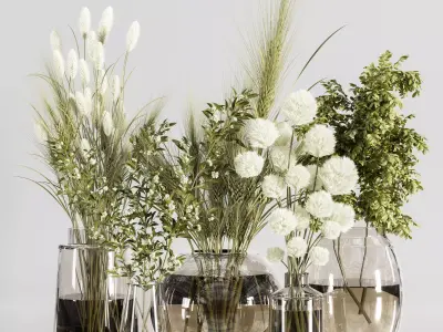 Collaction Plants Bouquet 21 3D model