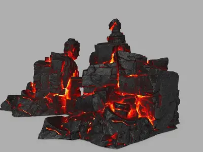 rocks buddha healgate  Low-poly 3D model