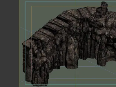 Game Model - Buddha Cliff Cliffs 3D model