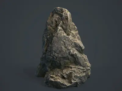 Rock Boulder 2 PBR Low-poly 3D model