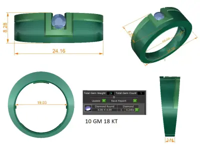  Mens Ring  Render 3dm STL OBJ FBX Details 3D print model get