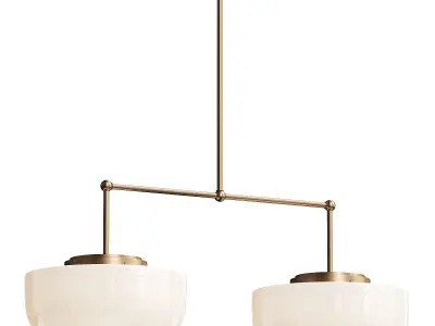 Gardiner Schoolhouse Linear Chandelier 3D model