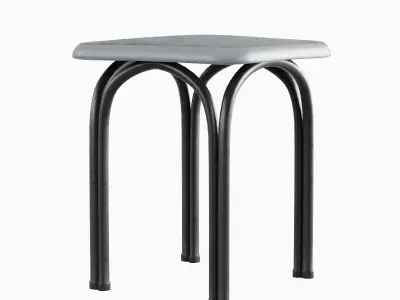 Steel Stool 02 3D model