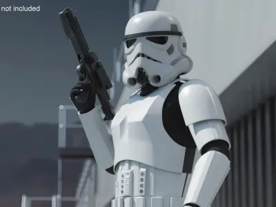  Star Wars Imperial Stormtrooper Raised Blaster Combat Pose 