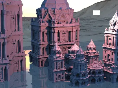 Dracula Castle Towers Kit bash  3D model