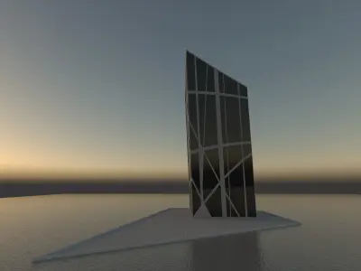 building  on  sea 3D model