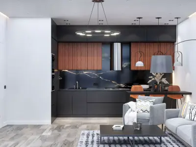 Hall interior 3D model purchase