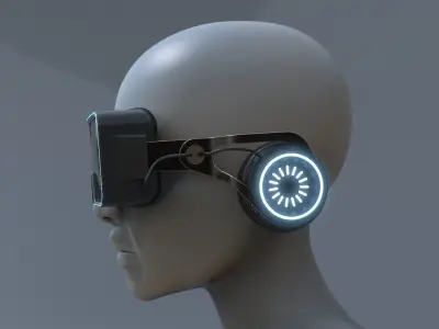 Sci Fi VR AR Headset Glasses 3D model