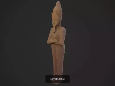 Collection of ancient Egyptian statues 3D Model Pack