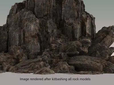 Sharp Modular Rocks Kit 3D model