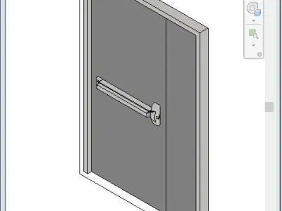 Basic Steel Door 3D model