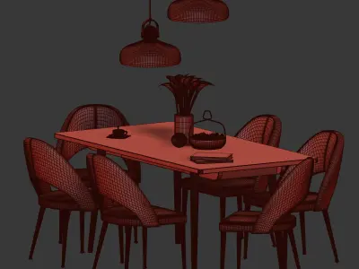 Dinning Set 03 3D model