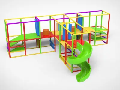 Playground for kids 3D model 13