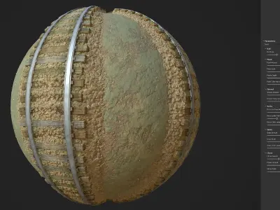 Railway Procedural PBR Material and Textures 3D model