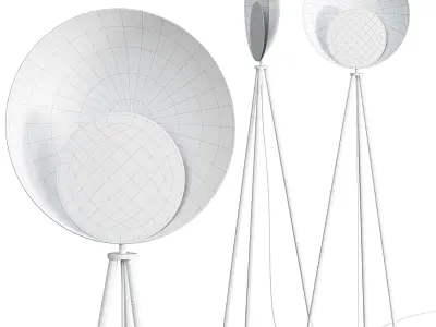 Rose and Grey Diffuser Floor Lamp 3D model